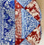 Spode Red & Blue Bi Color Transferware Patchwork Quilt Plate 2