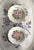Set of 2 Hand Painted Vintage Pink Rose & Daisy Butter Pat or Salt Dip Victorian