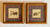 Pair Prof. Wood Framed Antique Helicopter & Trike Prints in Tartan Plaid Mats