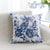 Pair of New Blue & White Toile Rabbits Roses & Butterflies Pillow Covers