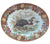 21" Vintage Huge Multi Color Brown Turkey Transferware Platter  English Ironstone Thanksgiving Circa 1930's