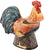 French Country Cottage Hand Painted Figural Rooster Canister or Cookie Jar