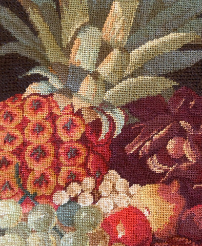 English Garden Tapestry Needlepoint Pillow