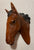 Vintage Brown English Country Hanging Wall Plaque Figural Horse Head
