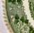 Green Transferware  Chop Plate Platter Grazing Horses & Cows in Meadow w/ Rose Thistle Clover Border