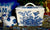 RARE Antique Victorian Staffordshire Blue English Transferware  Bird & Nest  Basket Box Aesthetic Movement