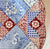 Spode Red & Blue Bi Color Transferware Patchwork Quilt Plate 1