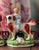 Pair of Kent King Charles Cavalier Spaniel Staffordshire Dogs & Children Boy & Girl Figurines
