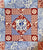 Spode Red & Blue Bi Color Transferware Patchwork Quilt Plate 1