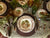 Rural Scenes Brown Transferware Plate Chickens Horses Haywagon Farm Bee Skep