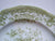 Lg 14" Vintage Sage / Olive Green Transferware Platter Roses Daisies
