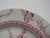 Vintage English Transferware Red Plate Butterfly Flowers Berries Cottage Decor