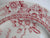 Vintage English Transferware Red Plate Butterfly Flowers Berries Cottage Decor