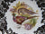 Vintage Brown Transferware Plate Aubergine Pheasants and Roses Game Series Autumn Decor Game Birds