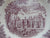 Vintage English China Square Purple Transferware Plate Romantic England Grazing Deer Penshurst Place