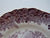 Vintage English China Square Purple Transferware Plate Romantic England Grazing Deer Penshurst Place