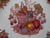 10” Masons English Ironstone Red Polychrome English Transferware Plate Fruit Basket Hand Painted Fruits