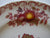 10” Masons English Ironstone Red Polychrome English Transferware Plate Fruit Basket Hand Painted Fruits