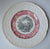 Circa 1930 Red & Black Two Color English Transferware Charger Round Platter Shepherd Boy and Sheep Embossed Border
