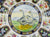 Spode Copeland Upland Wild Geese No. 10 Enameled Clobbered Antique Transferware Plate