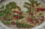 16" Brown Transferware Platter Pastoral Davenport Rural Scenes Handpainted