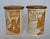 Golden Brown Print Vintage Advertising English Ironstone Kitchen Canisters Coffee Sugar