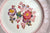 Pink Red Transferware Polychrome Plate Masons Paynsley Purple Pansies Flowers Fleur De Lis