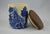 Blue Willow English Ironstone CanisterJar Blue Transferware Candy Jar / Tea Caddy Ginger Jar