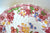 Spode Copeland Polychrome Red Transferware Dinner Plate with a Profusion of Painted Spring / Summer Flowers