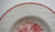 Vintage Toile Rimmed Bowl Red Transferware  Embossed Border Pastoral Cottage Grazing Cows / Cattle
