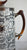 Antique Circa 1934 Faux Bois Black English Transferware Coffee / Water Pot Silver Shield Wood Grain Antler Shaped Details