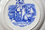 Blue Transferware Plate The First Thanksgiving Colonial Times American History / Historical Staffordshire