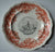 Spode Copeland Hunt Scene Charger Plate Two Color Transferware Black and Brick Red English Fox Equestrian Decor