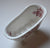 Red Toile Transferware Ironstone Claw Foot Bath Tub Soap Dish Charlotte England