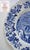 Blue English Transferware Plate The Bells of Christmas Snow Covered English Cottage Holy Trinity Church
