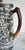 Antique Circa 1934 Faux Bois Black English Transferware Coffee / Water Pot Silver Shield Wood Grain Antler Shaped Details