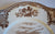 Vintage Brown Transferware Square Plate Roses Belvoir Castle Picnic Pastoral Scene