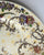 Antique Yellow Transferware Polychrome Two Color Plate Birds and Flowers