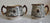 Circa 1934 Faux Bois Black English Transferware Creamer Pitcher Silver Shield Wood Grain Antler Shaped Details STUNNING