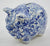 Vintage Figural Blue Transferware Chintz Pig Piggy Bank by James Kent Hard to Find