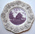 Historical Staffordshire Purple Transferware Octagon Shaped Charger Plate Mount Vernon Embossed Roses Border