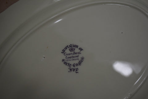 English Ivy Purple Lavender Transferware Plate Crown Ducal Circa 1930