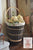 Handwoven Rattan / Wicker Rolling Wheels French Market Basket