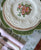 Wedgwood Brown Transferware Spring Plate Basket of Pink and Yellow Flowers Creamware Embossed Border