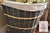 Handwoven Rattan / Wicker Rolling Wheels French Market Basket