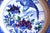 Blue Chinoiserie English Transferware Plate Aquila Eagle in Flight Oriental Flowers Woods