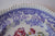 Spode Mayflower Periwinkle Lavender Transferware Plate Painted Pink Roses