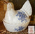 Vintage Blue Transferware English Ironstone Nesting Hen Lidded Egg Basket Tureen Floral Toile Charlotte