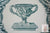Antique Teal Copeland Garrett Late Spode Transferware Plate Ornate Urn Scrolls Thistle