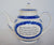 Antique Blue English Transferware Advertising Teapot Pitcher with Prayer - Be present at our table Lord - Wesley
